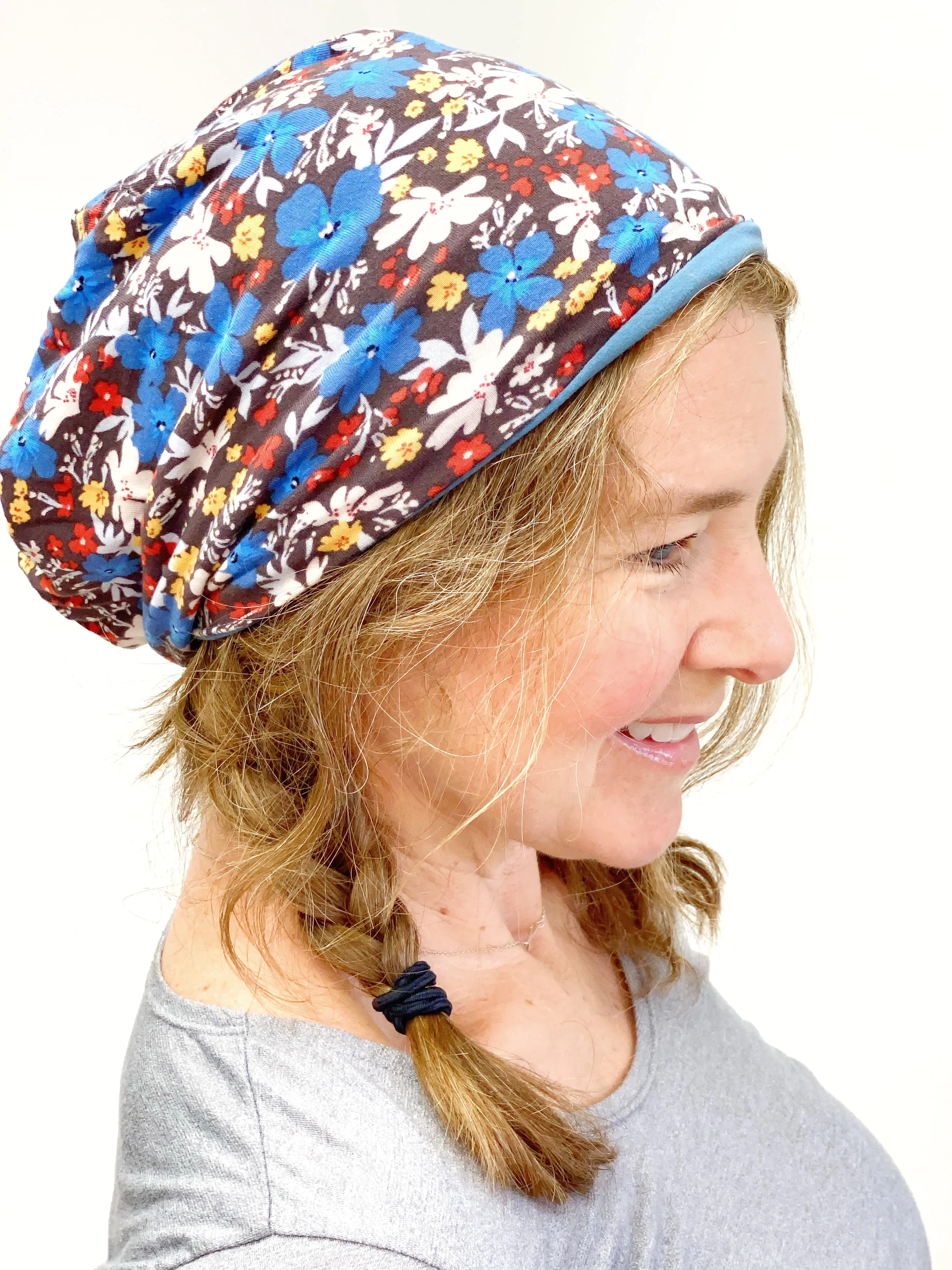 Lightweight Beanie for Ladies, Stretch Beanie Hat for Women, Stretch Jersey Hat, Soft Cotton Beanie, Small, S209