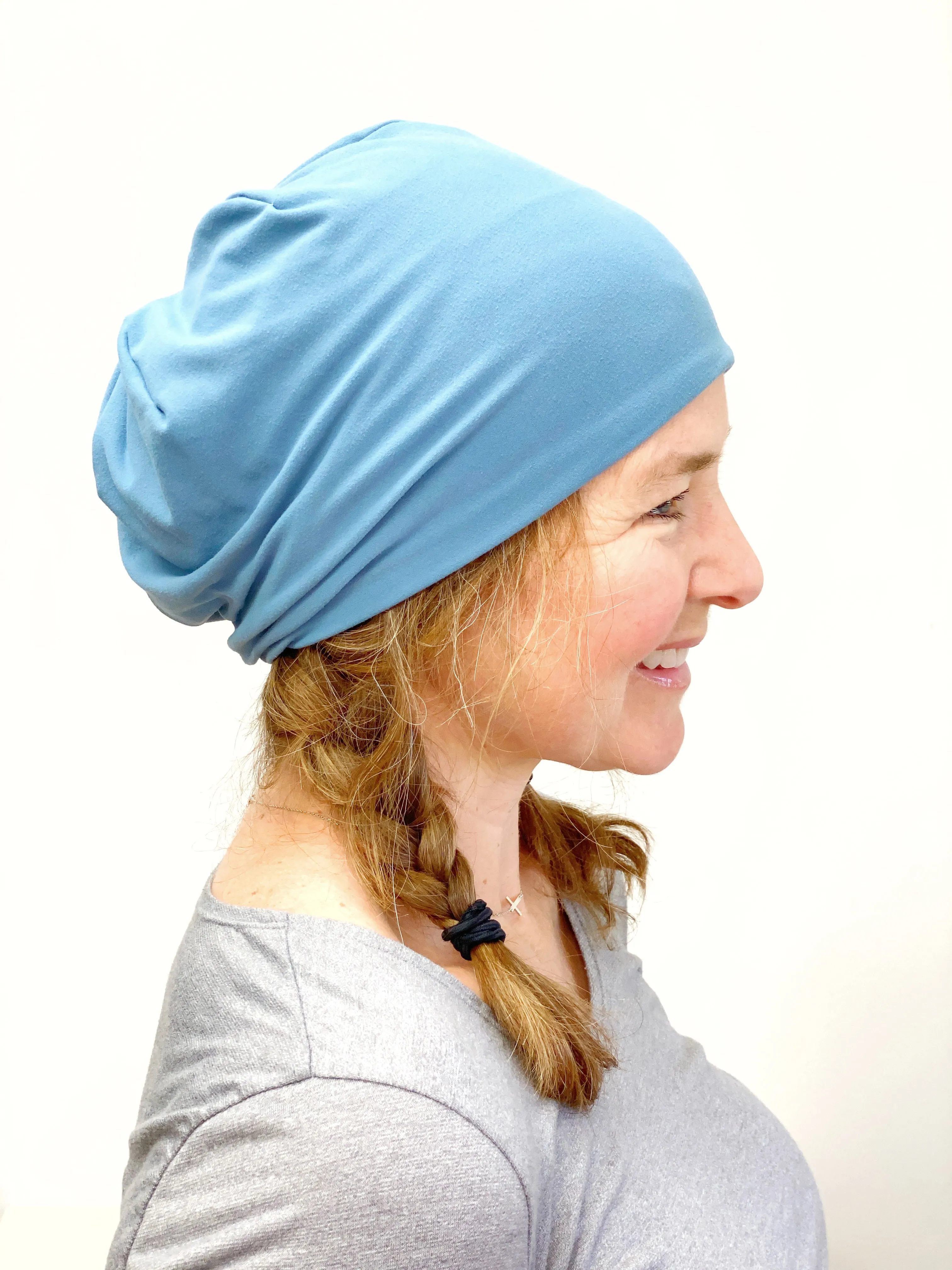 Lightweight Beanie for Ladies, Stretch Beanie Hat for Women, Stretch Jersey Hat, Soft Cotton Beanie, Small, S209