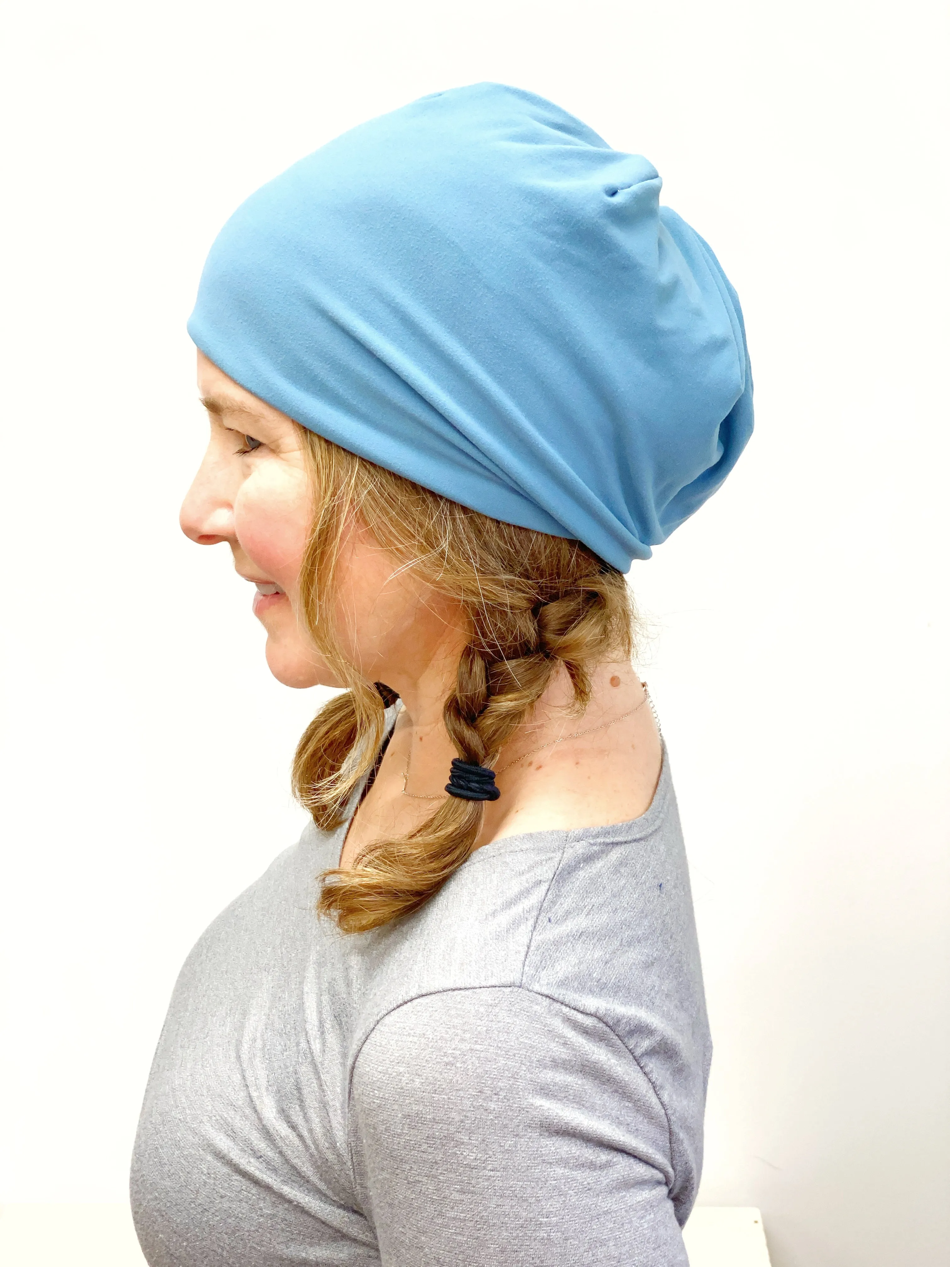 Lightweight Beanie for Ladies, Stretch Beanie Hat for Women, Stretch Jersey Hat, Soft Cotton Beanie, Small, S209