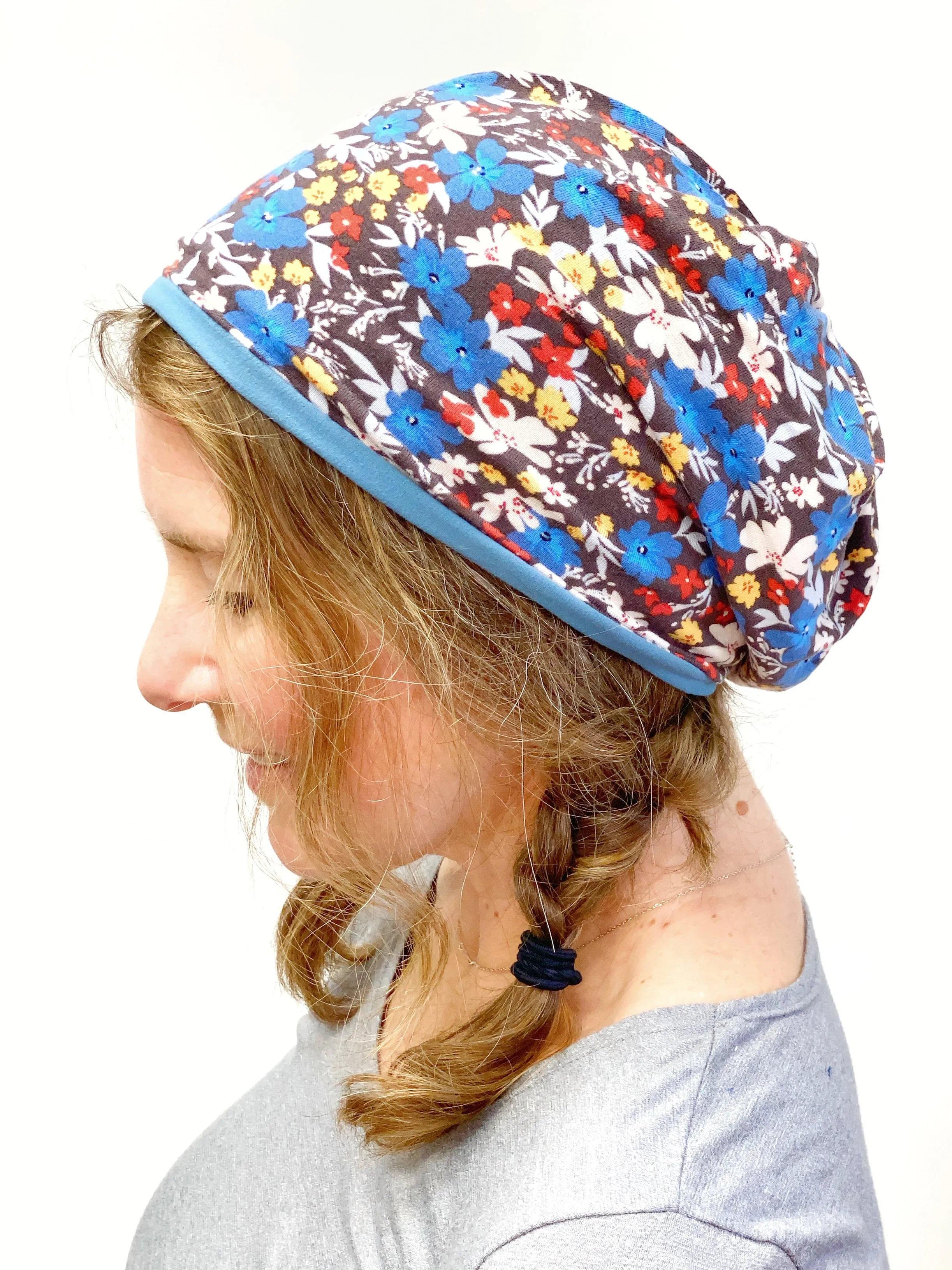 Lightweight Beanie for Ladies, Stretch Beanie Hat for Women, Stretch Jersey Hat, Soft Cotton Beanie, Small, S209