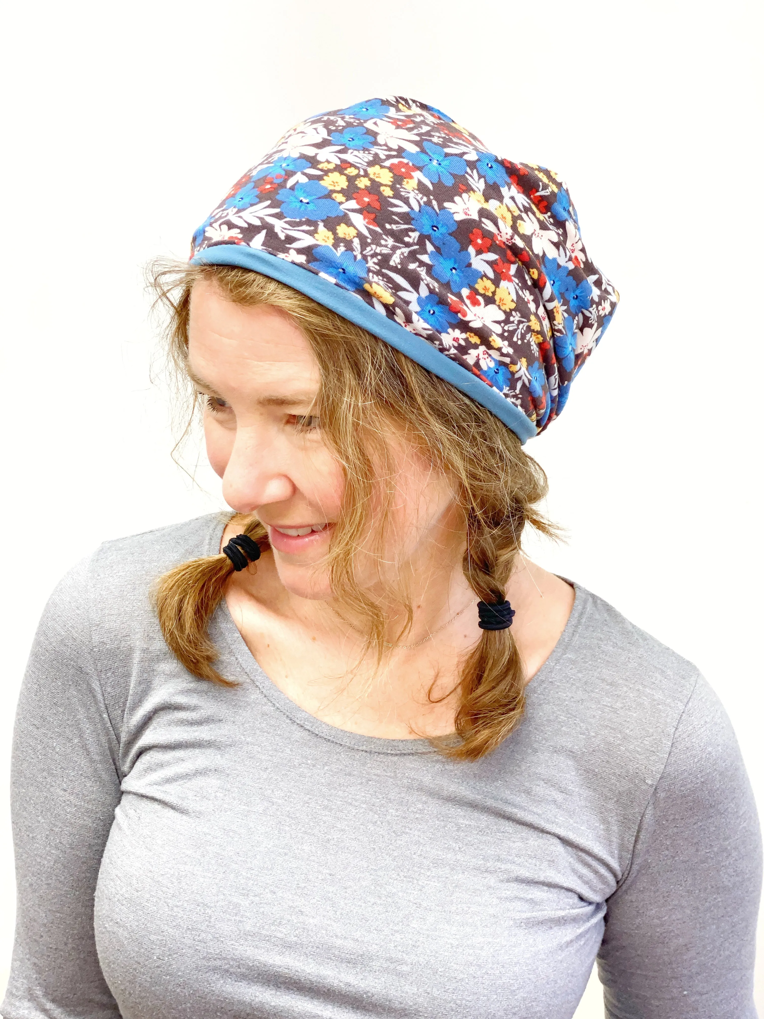 Lightweight Beanie for Ladies, Stretch Beanie Hat for Women, Stretch Jersey Hat, Soft Cotton Beanie, Small, S209
