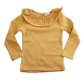 Lotus Leaf Wide Collar Shirt - Pebble Stone Gray or Marigold Yellow