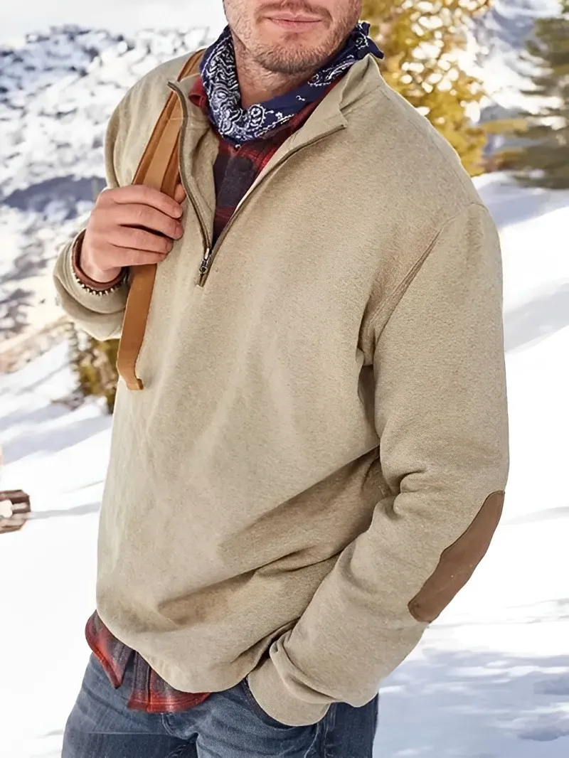 Men's Luxurious Half-Zip Cashmere Jumper for a Modern Look | Ideal for Autumn/Winter