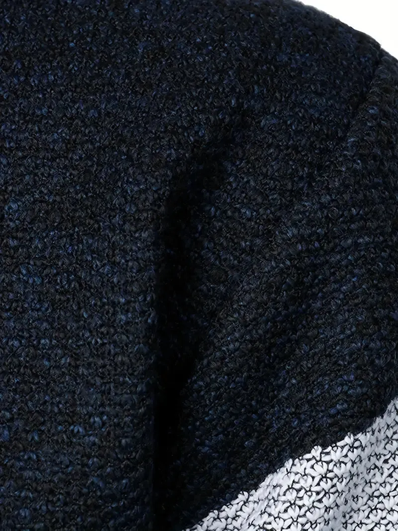 Men's Trendy Striped Half-zip Jumper with Ribbed Cuff Hem | Ideal for Autumn/Winter