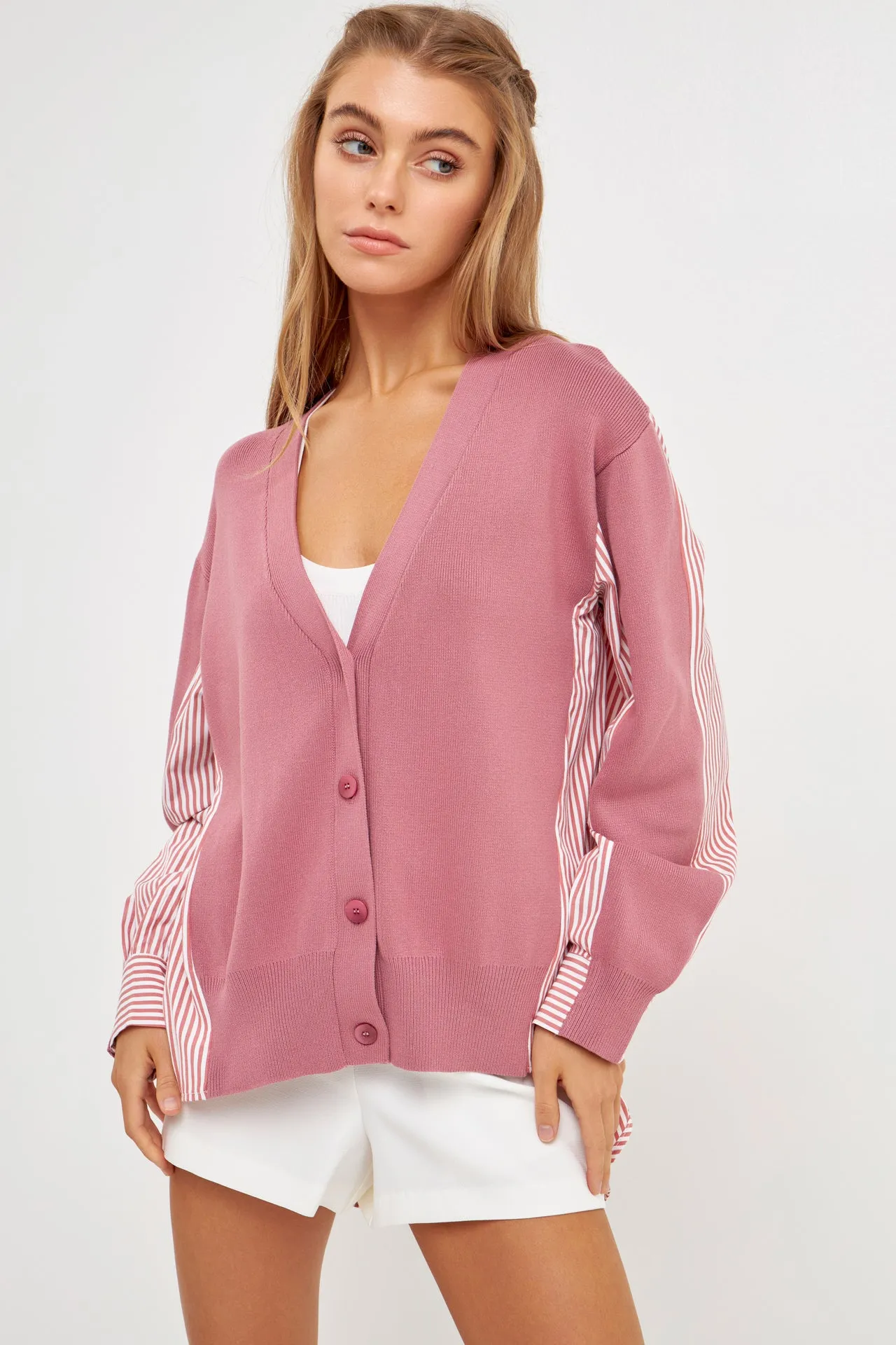 Mixed Media Cardigan