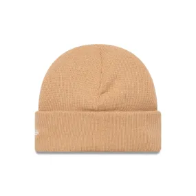 New Era Beige Short Cuff Knit Beanie Hat