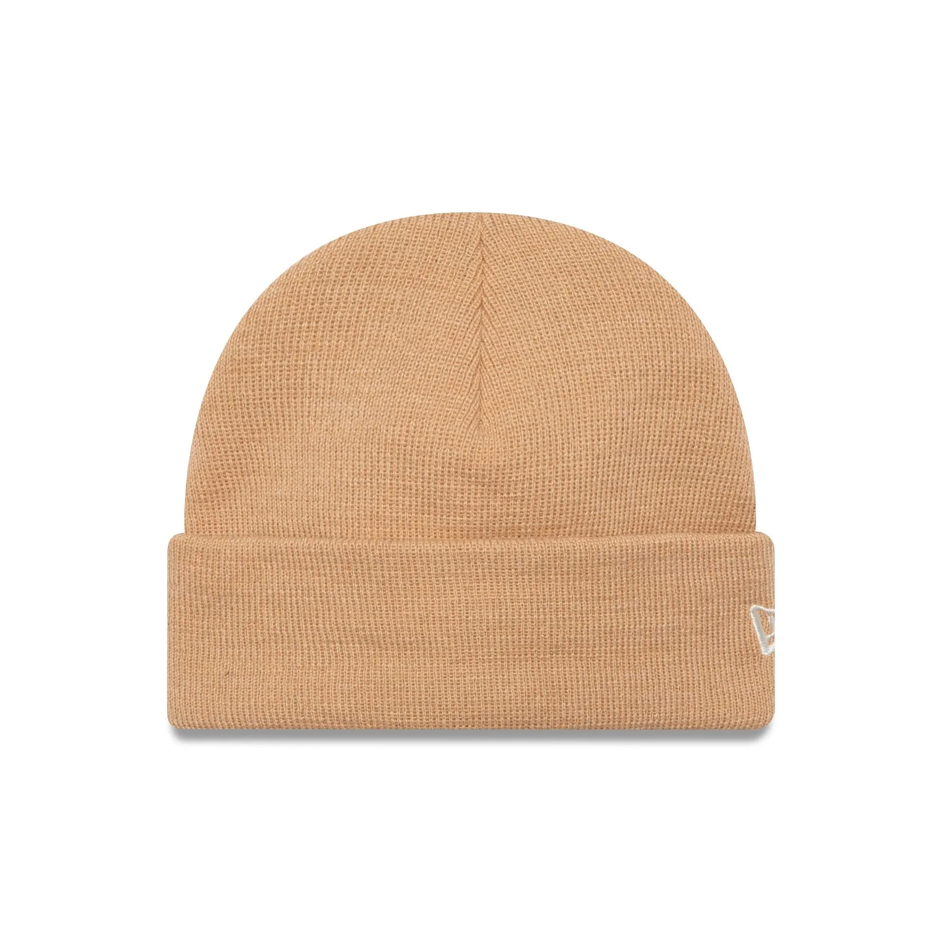 New Era Beige Short Cuff Knit Beanie Hat