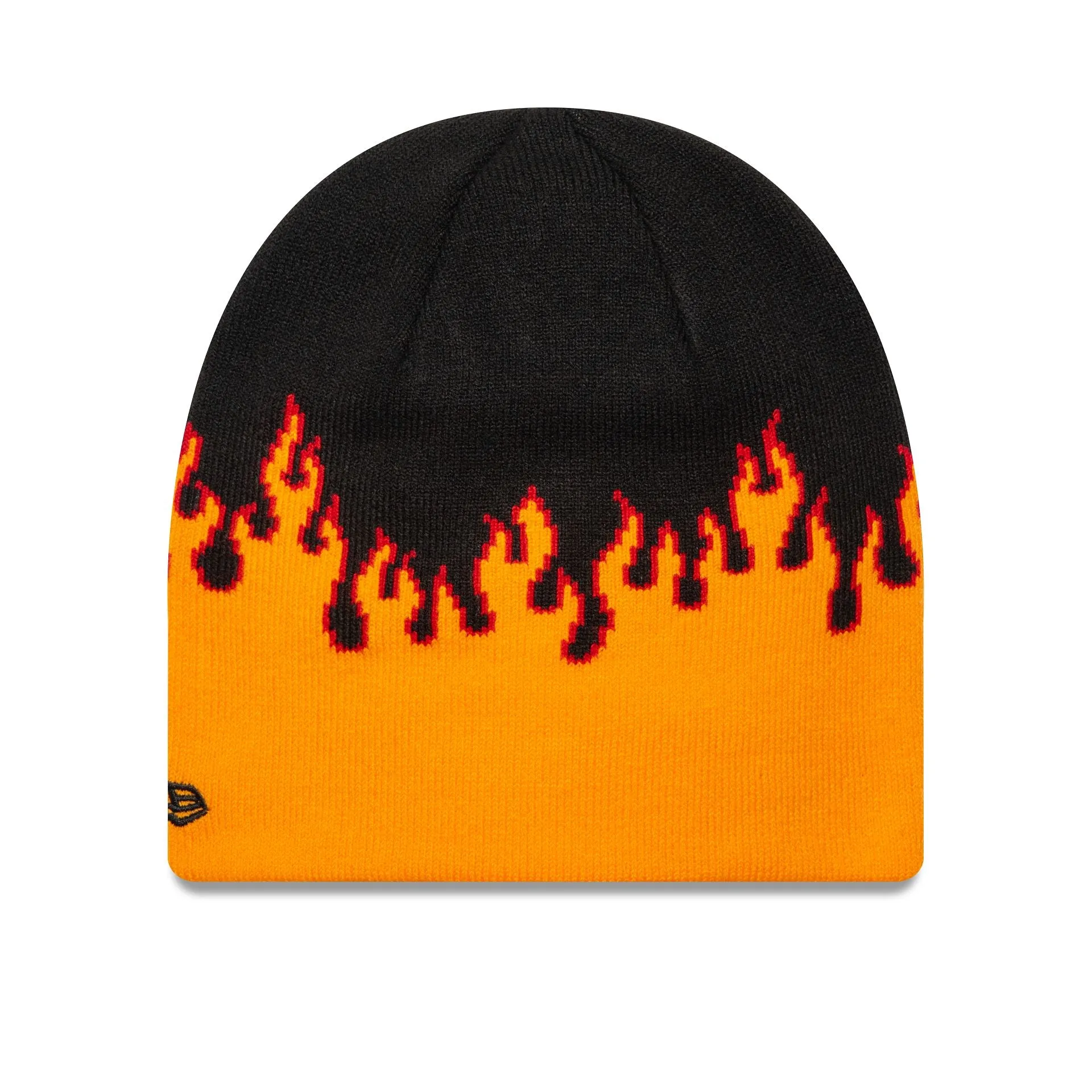 New Era Flame Orange Skull Knit Beanie Hat