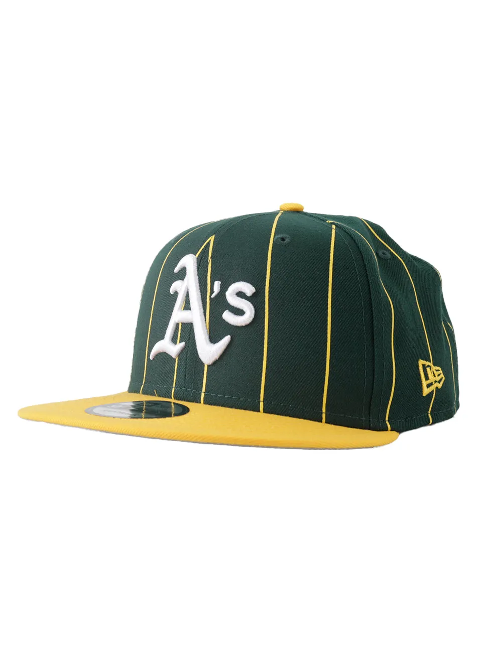Oakland Athletics Retro Pinstripe New Era Snap-Back Cap