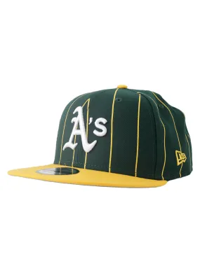 Oakland Athletics Retro Pinstripe New Era Snap-Back Cap