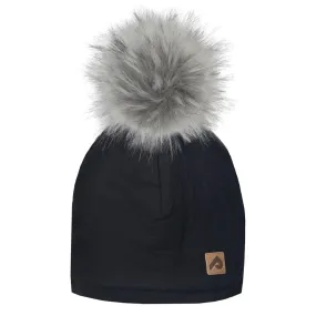 Perlimpinpin Beanie with Pom Pom - Black