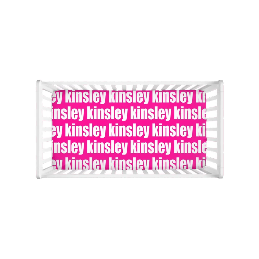 PERSONALIZED MODERN REPEAT CRIB SHEET - BOLD