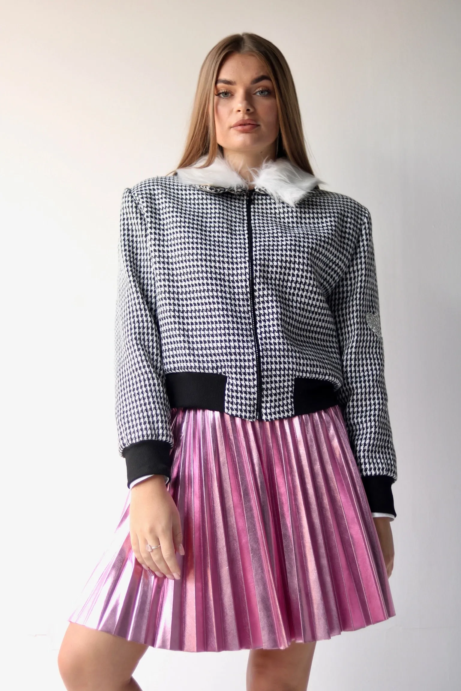 Plaid Bomber Jacket