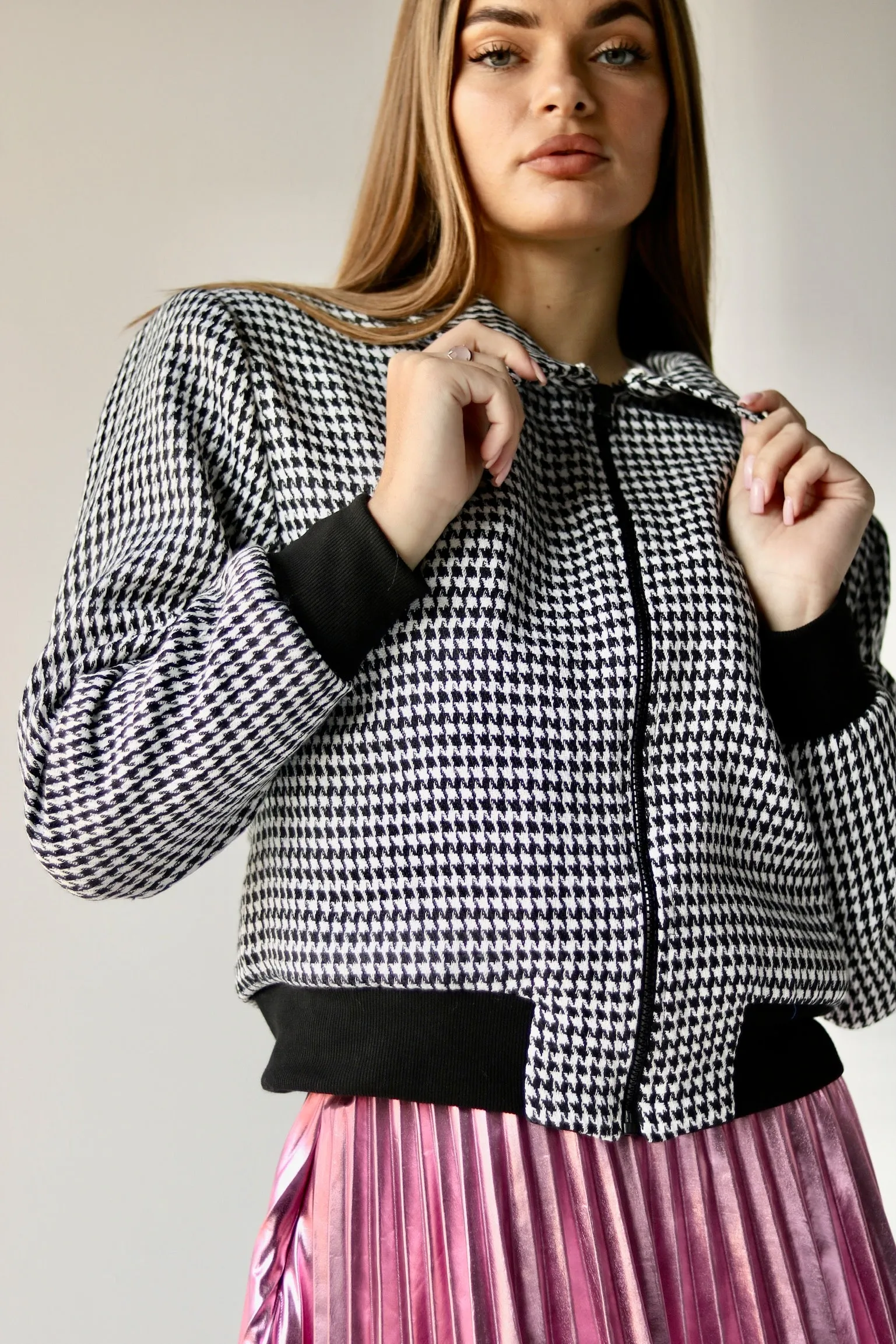 Plaid Bomber Jacket