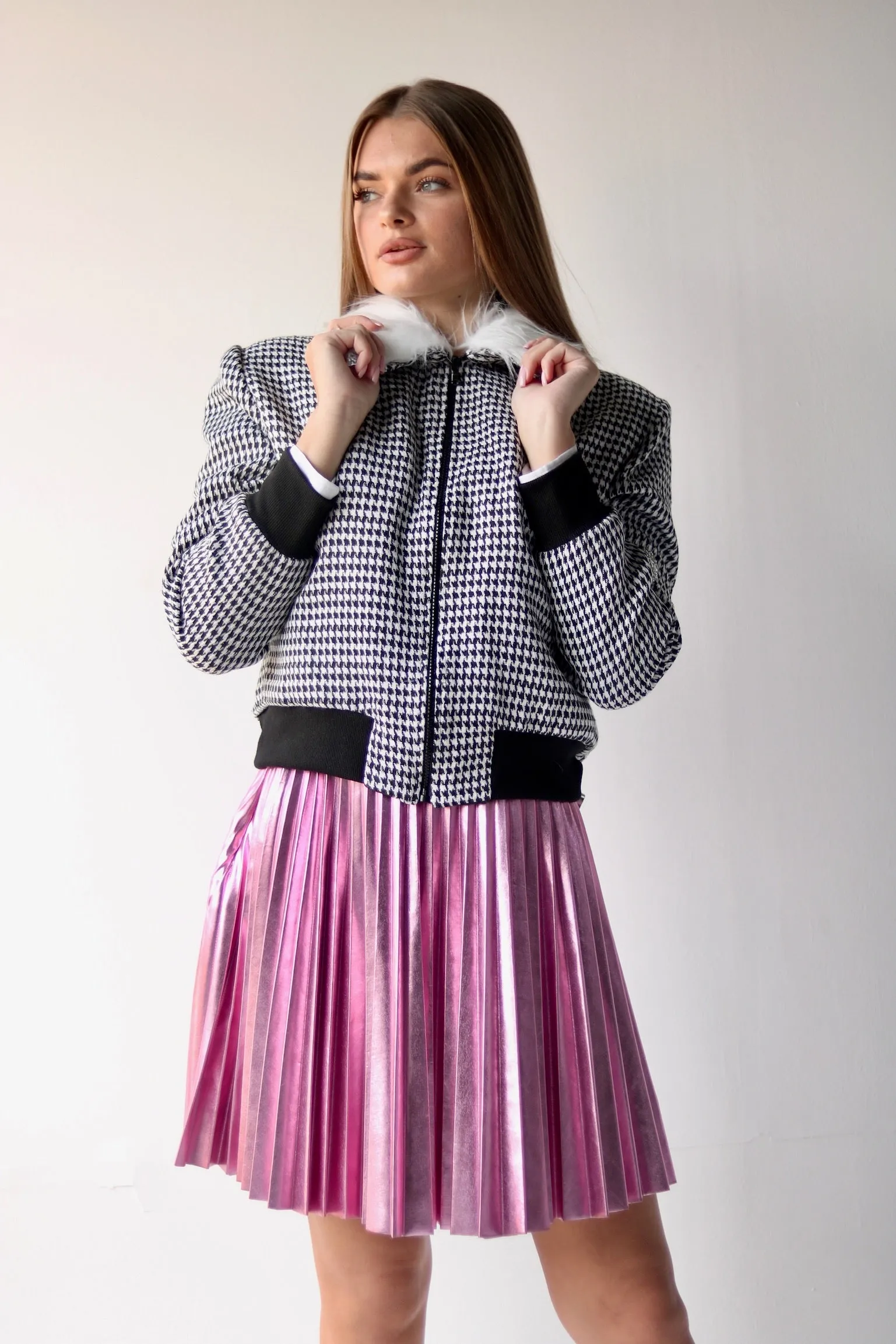 Plaid Bomber Jacket