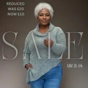 ROCKTHOSECURVES ROLL NECK JUMPER WITH A-SYMMETRICAL HEM