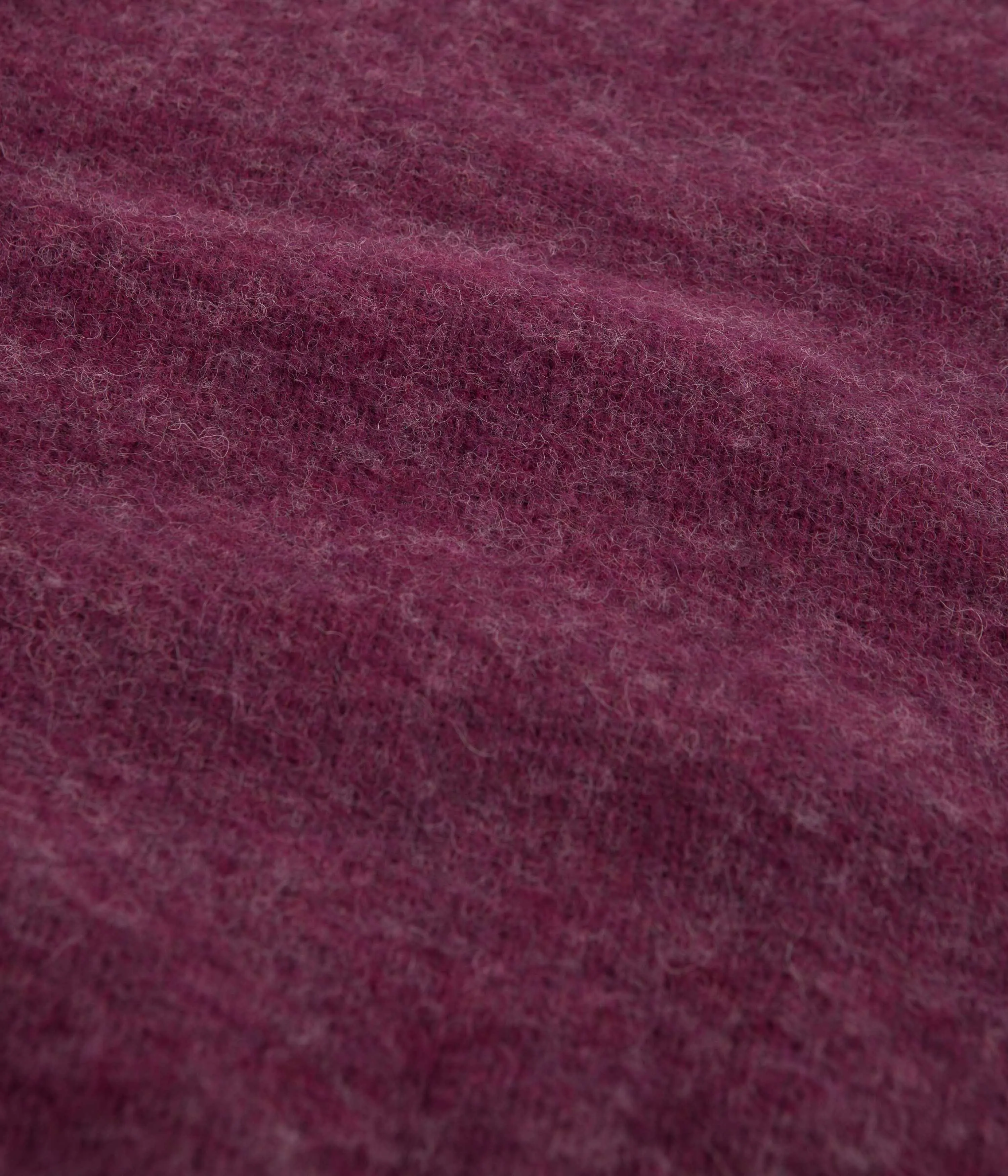Shetland Woollen Co. Shaggy Crewneck Sweatshirt - Raspberry