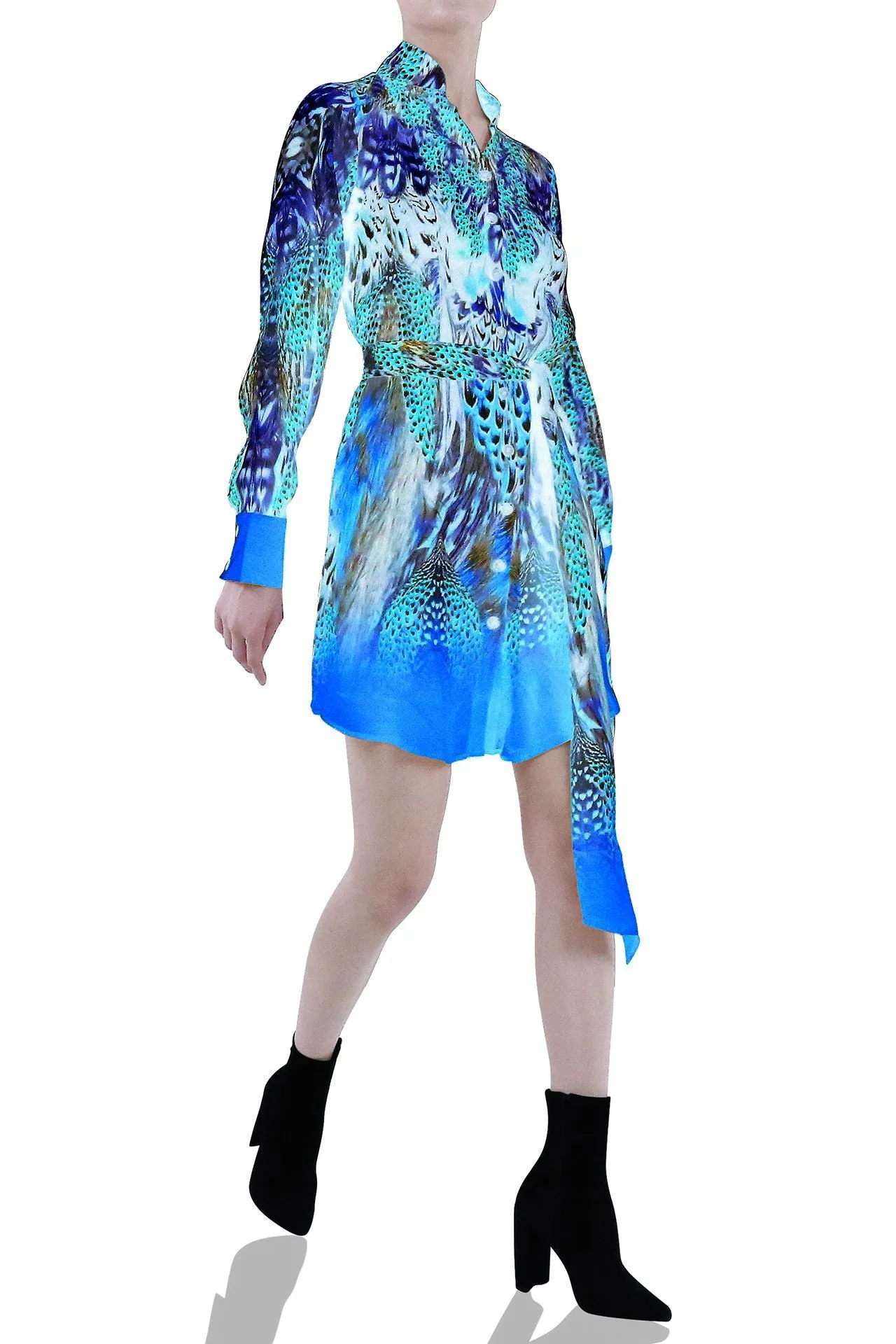 Shirt Midi Dress - Santorini