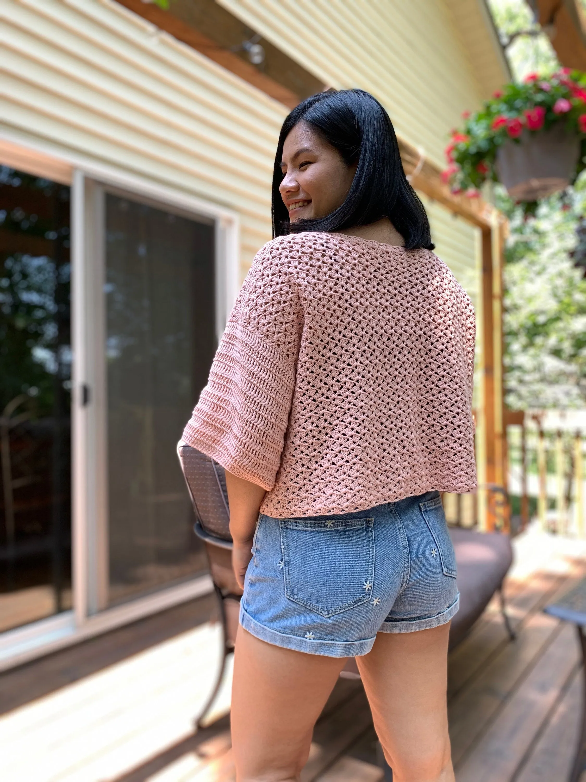 Short Sleeve Crochet Cardigan PDF Pattern & Video Tutorial/ Crochet Summer Cardigan Pattern Includes Women Sizes XS-XXL