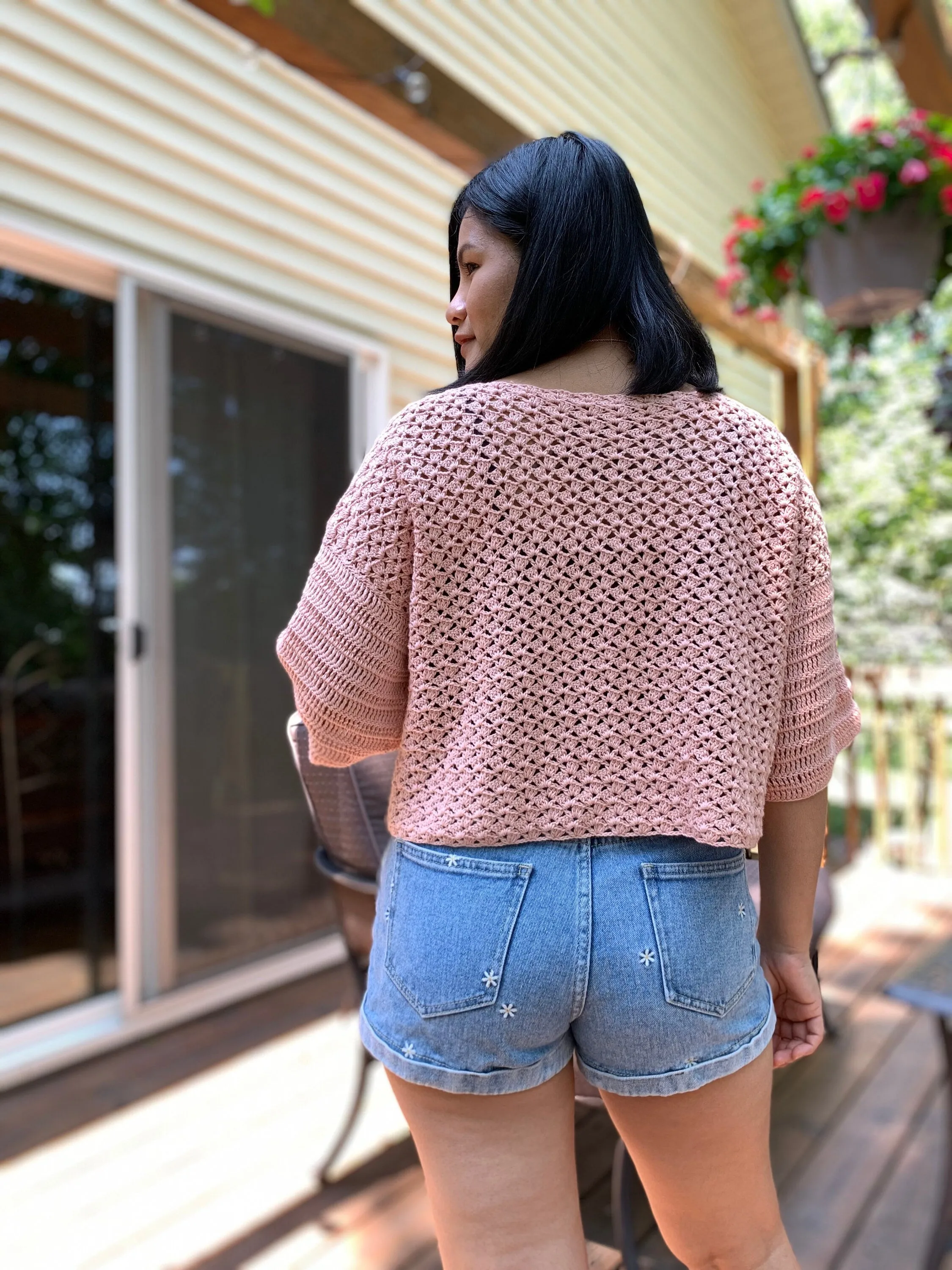 Short Sleeve Crochet Cardigan PDF Pattern & Video Tutorial/ Crochet Summer Cardigan Pattern Includes Women Sizes XS-XXL