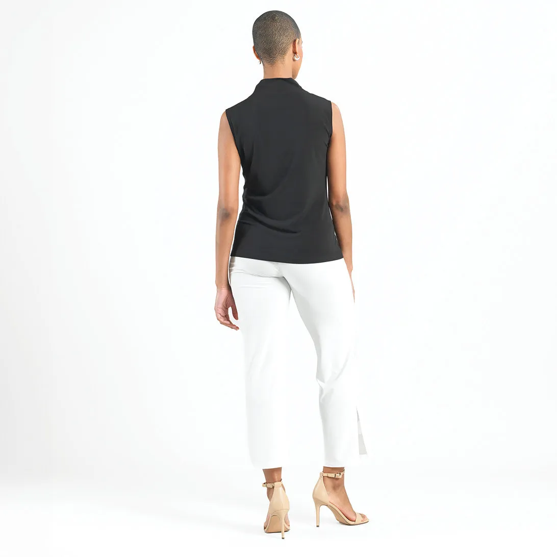 Sleeveless Center Front Tie Top - Black - Limited Sizes - XS, MED, 1X