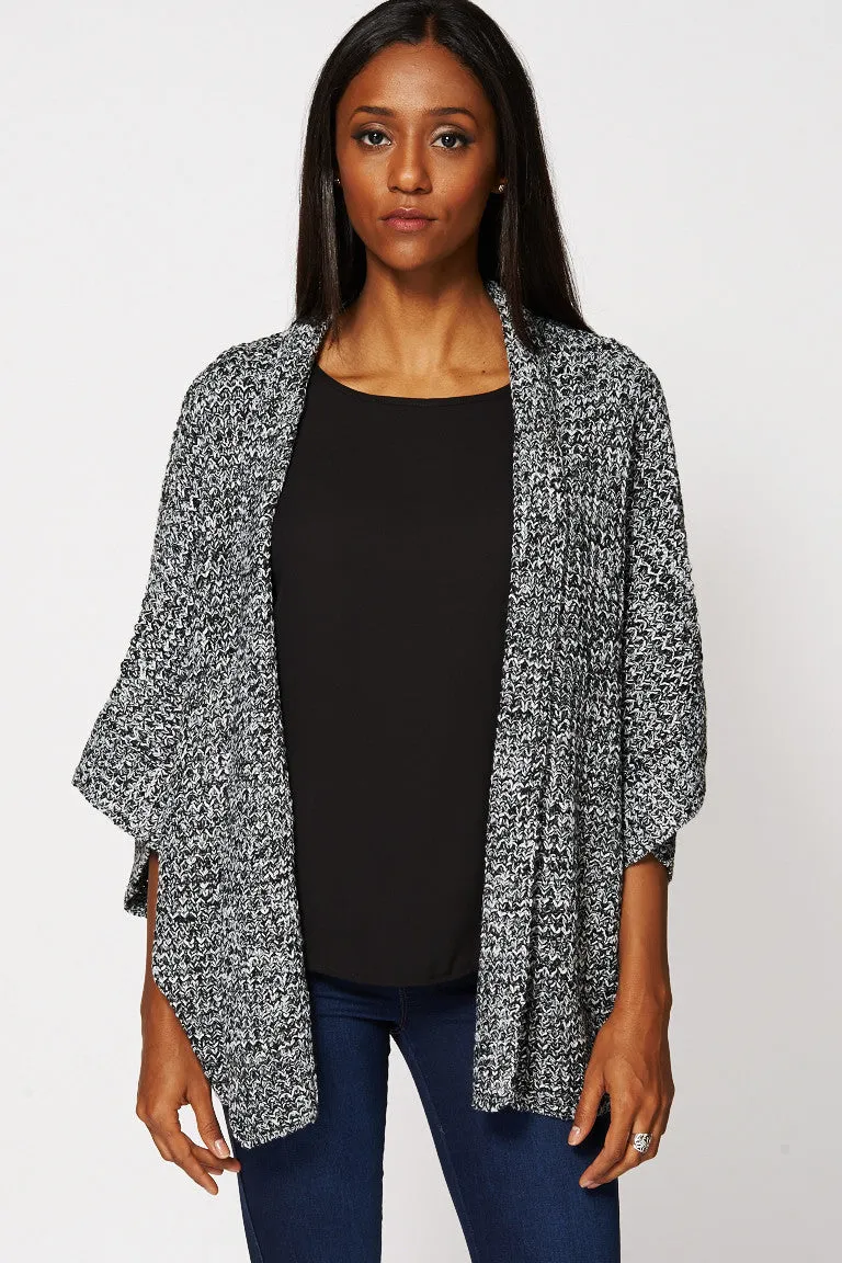 Slouchy Open Front Knitted Cardigan