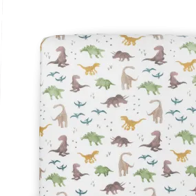 Stretch Knit Crib Sheet - Dino Pals