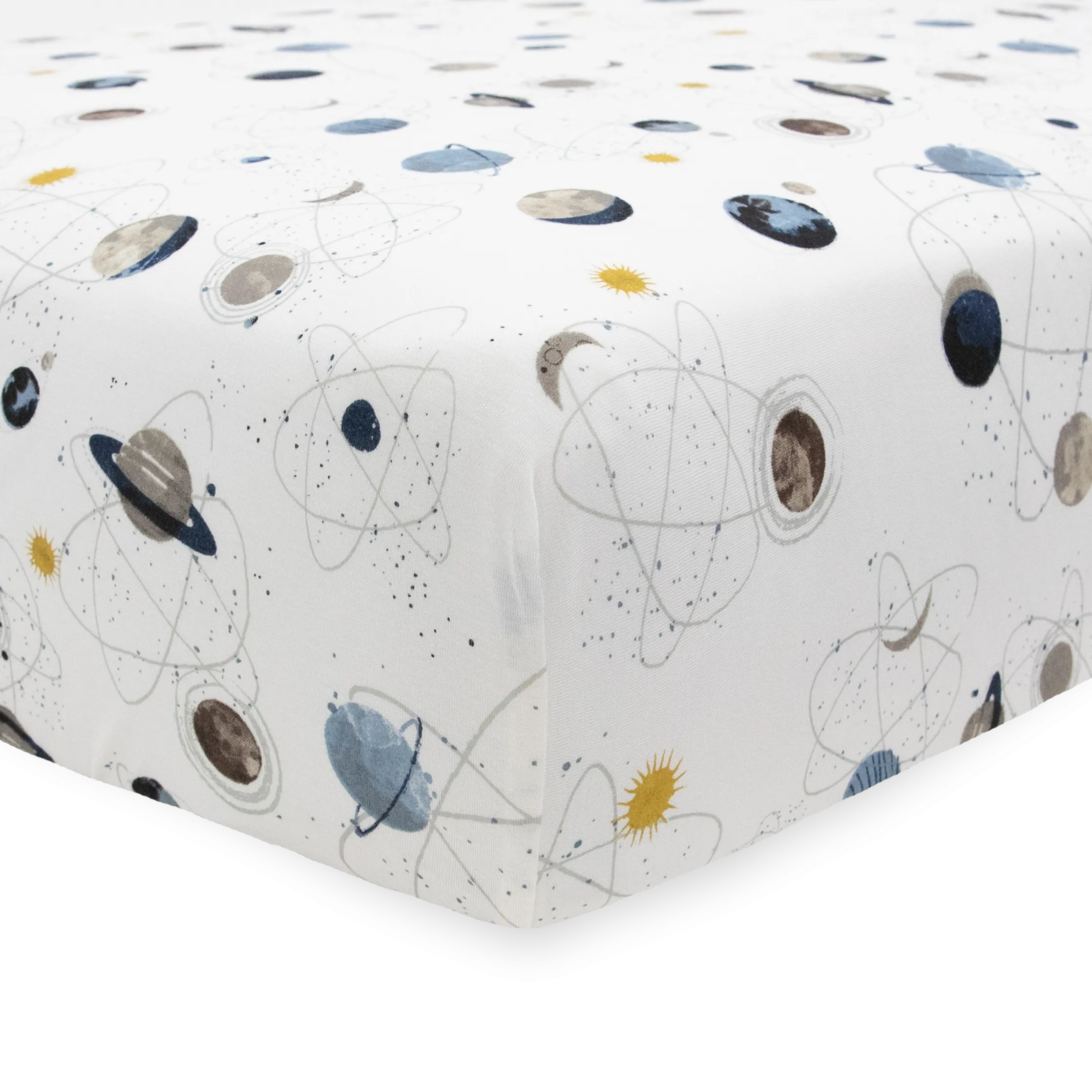 Stretch Knit Crib Sheet - Planets