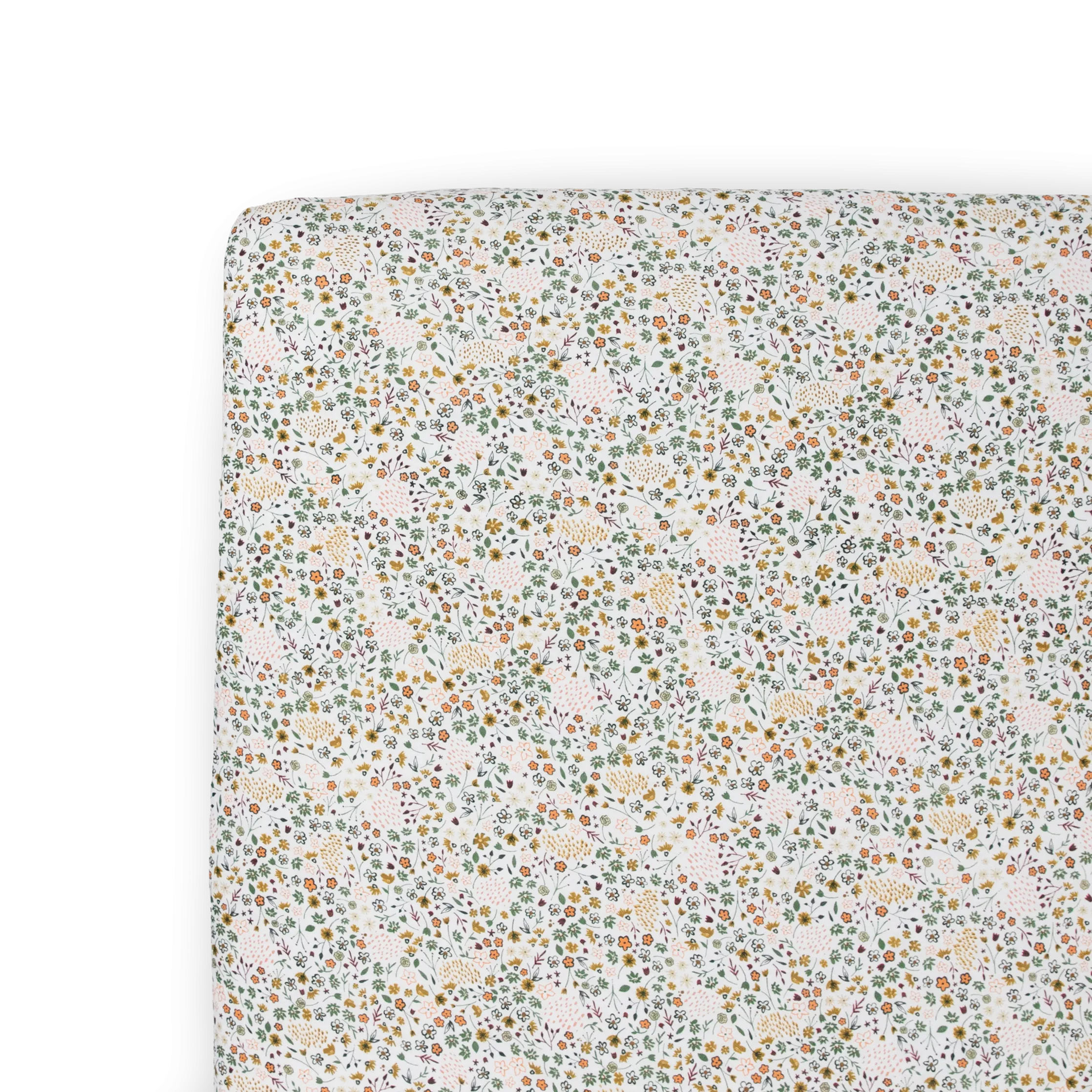 Stretch Knit Crib Sheet - Pressed Petals