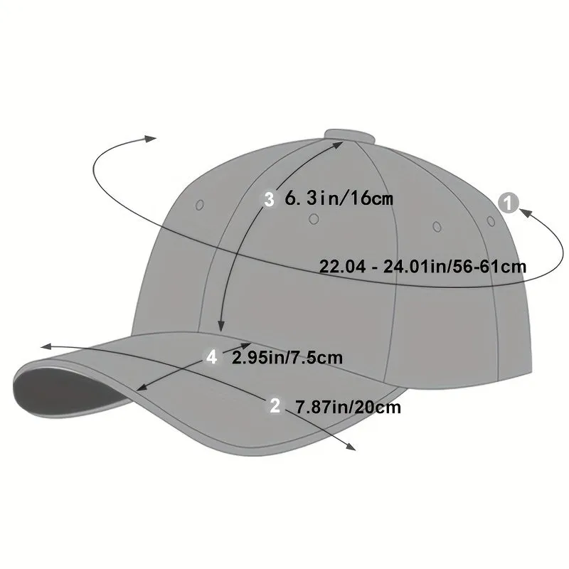 Stylish Men's Casual Baseball Cap – Durable Polyester Fiber, Comfort-Fit, Ideal Gift