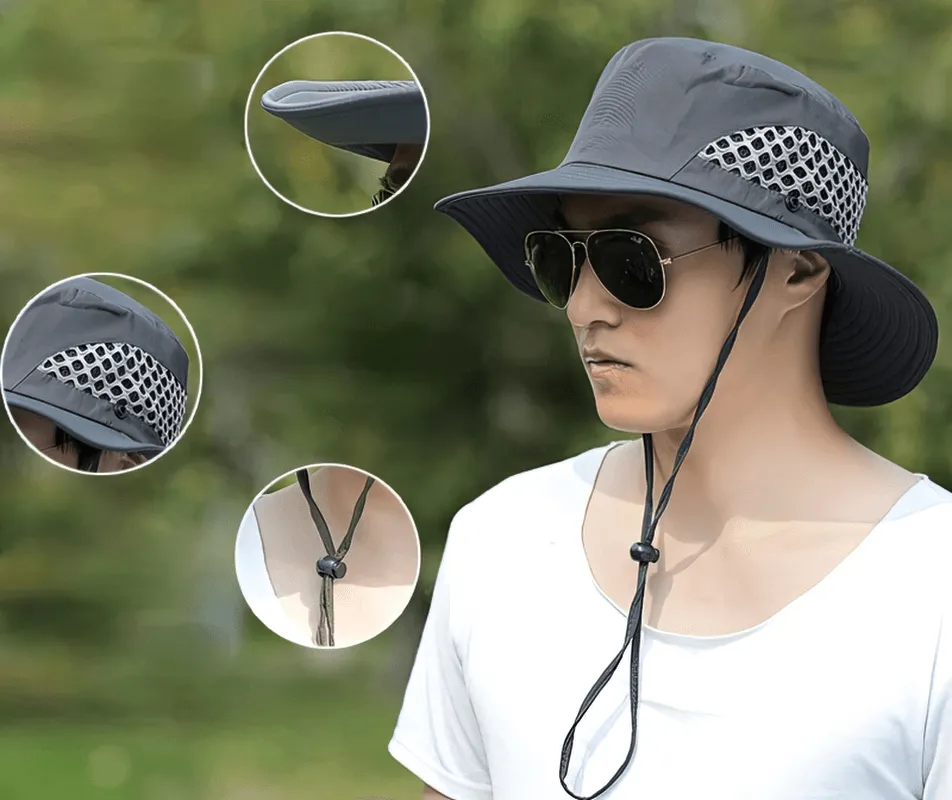 Stylish Unisex Breathable Sun Hat with Adjustable Brim - SF0596