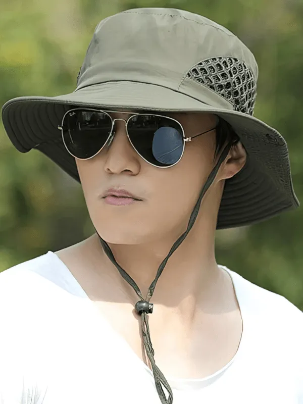Stylish Unisex Breathable Sun Hat with Adjustable Brim - SF0596