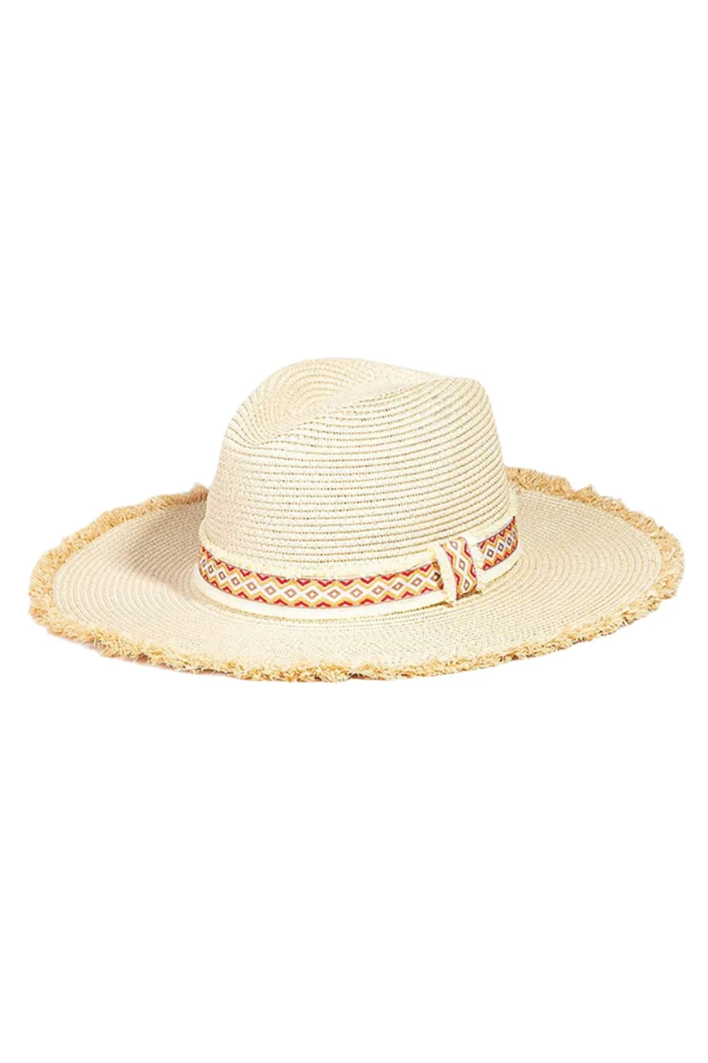 TEEK - Ivory Fame Geometric Raw Hem Hat