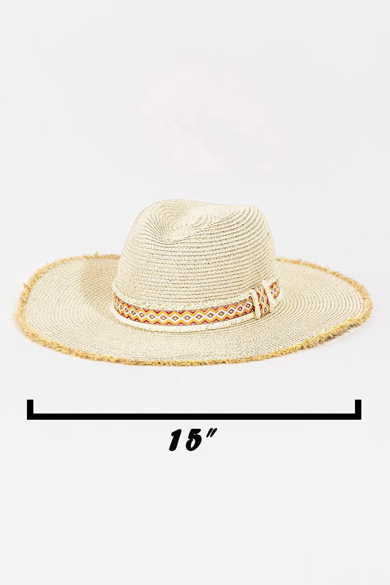 TEEK - Ivory Fame Geometric Raw Hem Hat