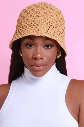 The Only One Crochet Bucket Hat - Tan