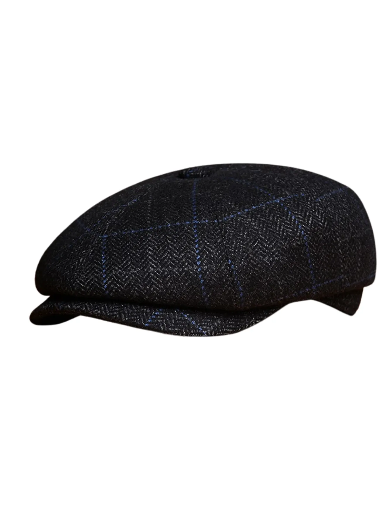 Vintage-Inspired Tweed Wool Tweed Newsboy Cap