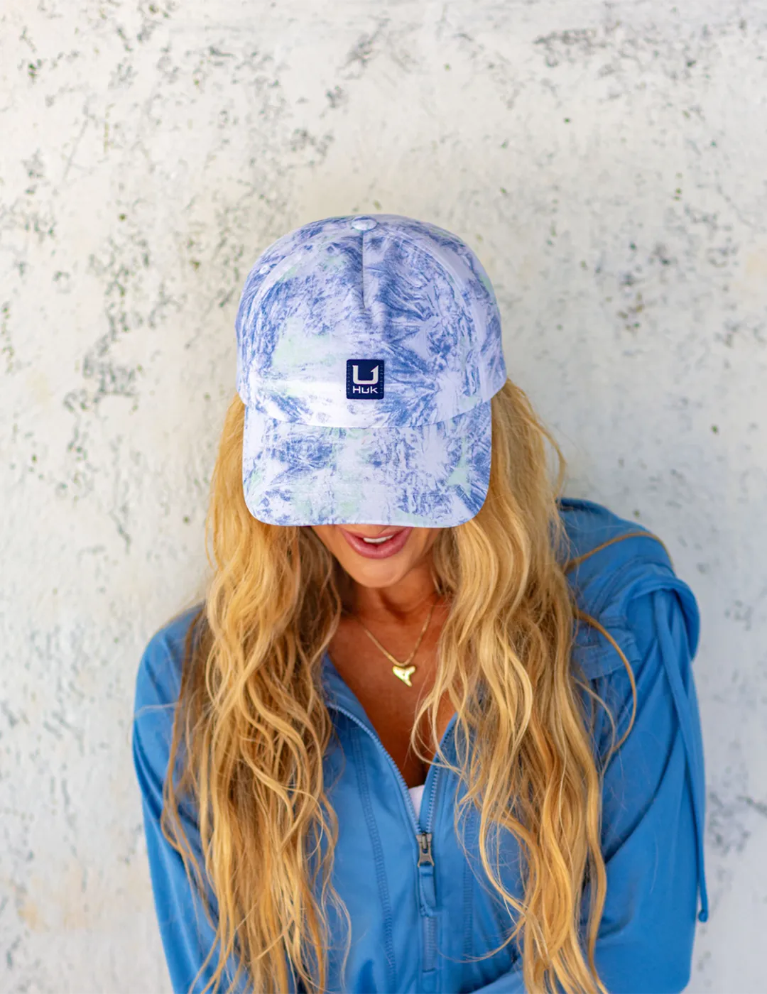 Womens Aqua Dye Dad Hat