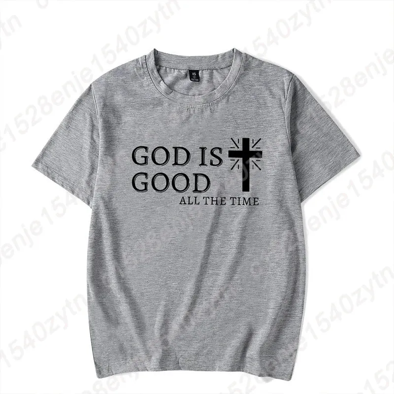 Women's Christian T-Shirt – "God Is Good All the Time" Cross Graphic Tee | Faith-Based Inspirational Shirt | Casual Short Sleeve